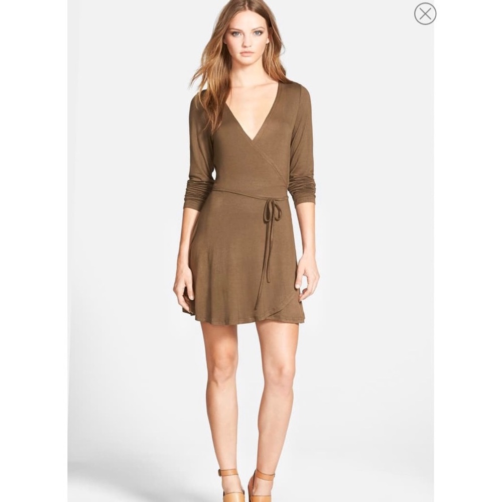 Wrap dress olive green NWT